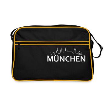 Design de Munich avec Skyline - Sac Retro - noir/or - Devant