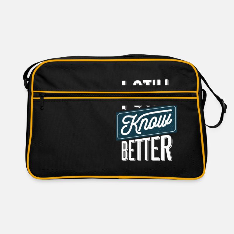funny sayings - Retro Bag - black/gold