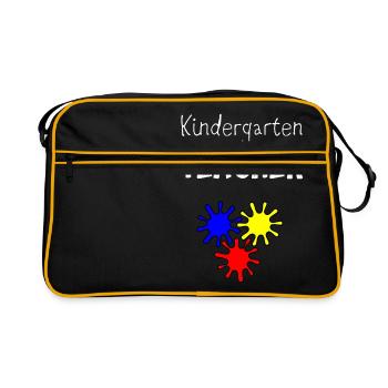 Kindergarten - Retro Tasche - Schwarz/Gold - Vorne