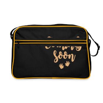Coming Soon/Grossesse - Sac Retro - noir/or - Devant