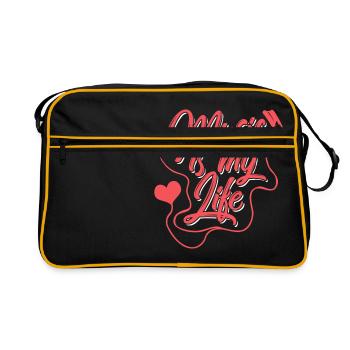 La musique est ma vie cadeau Summer Beach Music - Sac Retro - noir/or - Devant