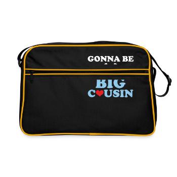 Großer Cousin - Retro Tasche - Schwarz/Gold - Vorne