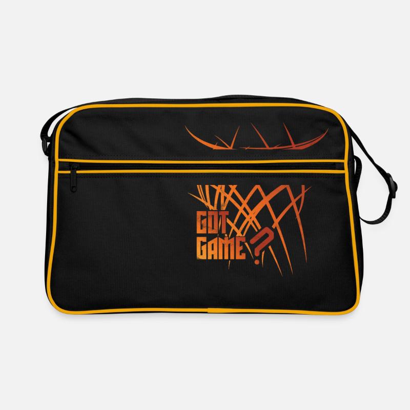 Machine de pose abstraite de cadeau disant de basket-ball Sac Retro