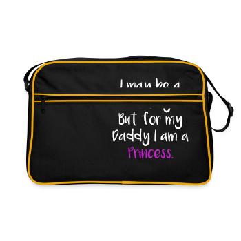 Brat Princess Ageplay DDLG Little Submissive devot - Retro Tasche - Schwarz/Gold - Vorne