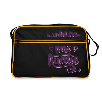Best Aunt Ever - For the dearest aunt in the world - Retro Bag - black/gold - Front