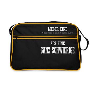 Better a cock-hungry than a very difficult - Retro Bag - black/gold - Front