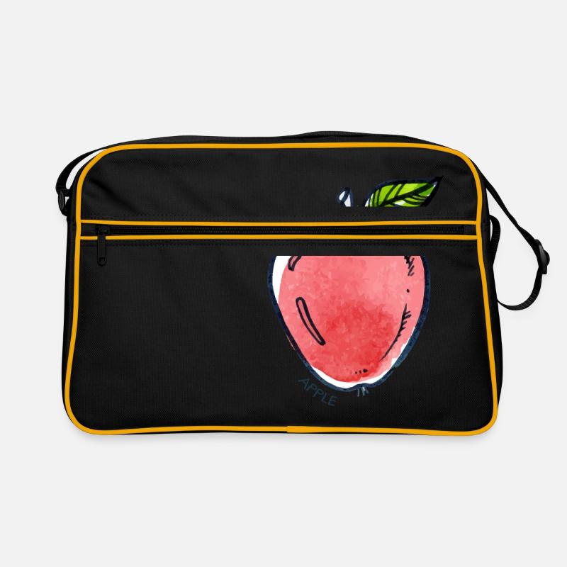Apple Fruit Fruit Apple Fruit - Retro Bag - black/gold