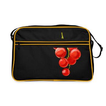 Currant berry fruits fruit - Retro Bag - black/gold - Front
