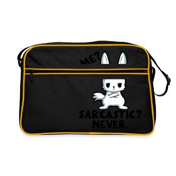 Sarcasm Irony Sarcastic Gift - Retro Bag - black/gold - Front