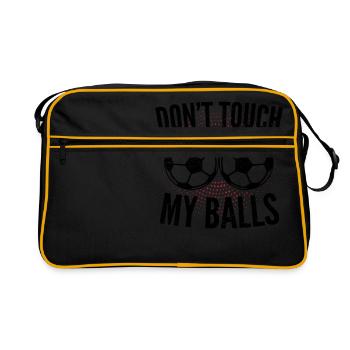 Do not reach for my Bäller, humor, football - Retro Bag - black/gold - Front