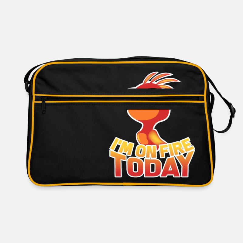 Ich bin heute in Flammen - Phönix Retro Tasche