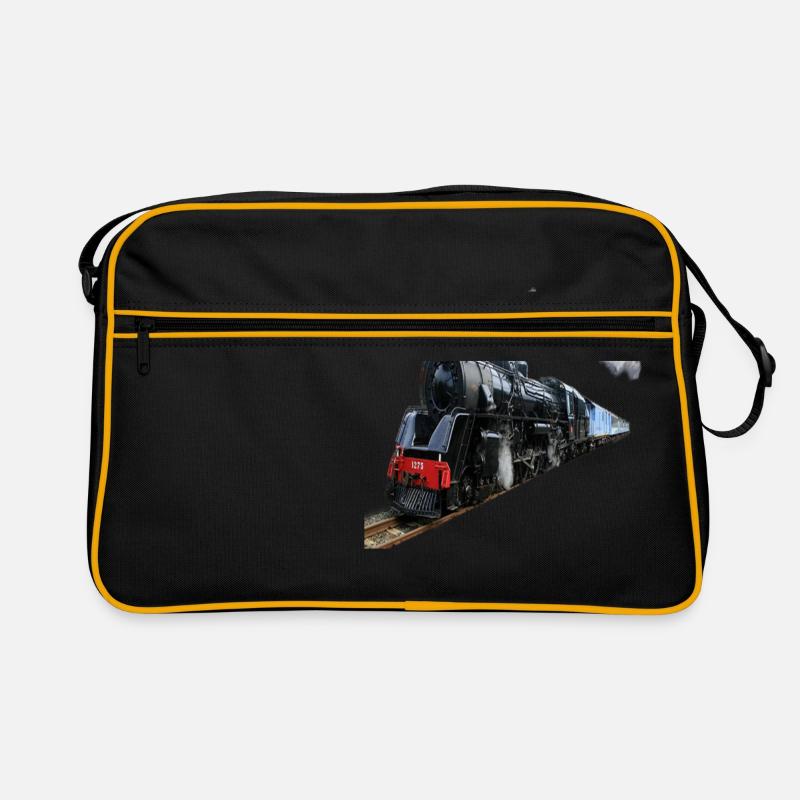(Zug) - Retro Tasche - Schwarz/Gold
