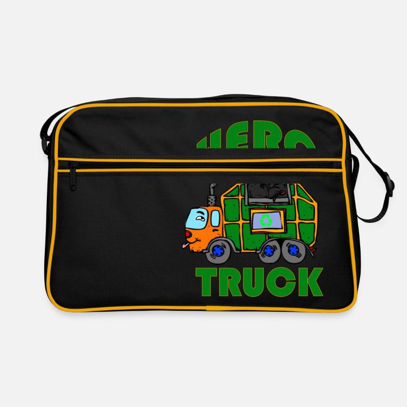 Müllwagen Zur Müllabfuhr Recycling I Geschenkidee Retro Tasche