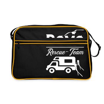 Röm Rescue Team - Retro Tasche - Schwarz/Gold - Vorne