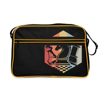 Échecs rétro - Sac Retro - noir/or - Devant