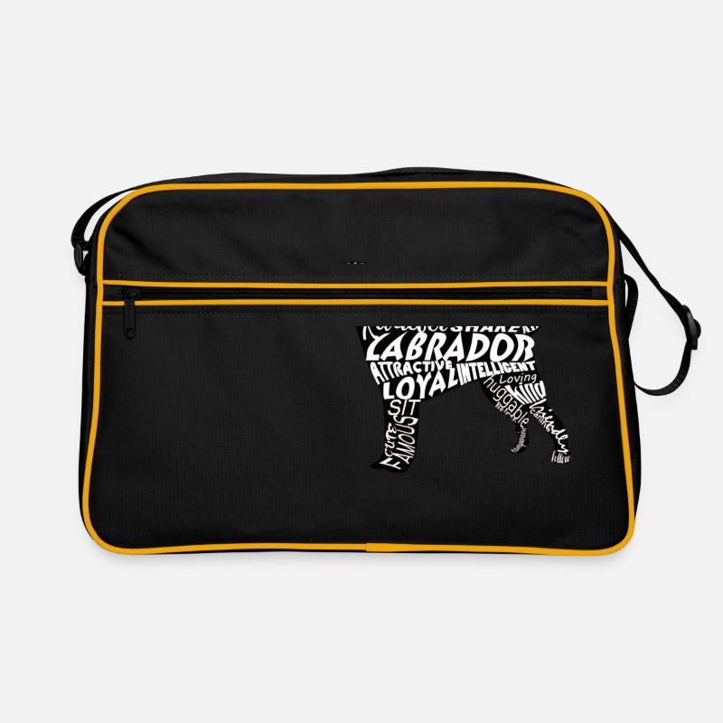 Labrador - Retro Tasche - Schwarz/Gold