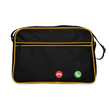 the mountain is calling - Retro Bag - black/gold - Front