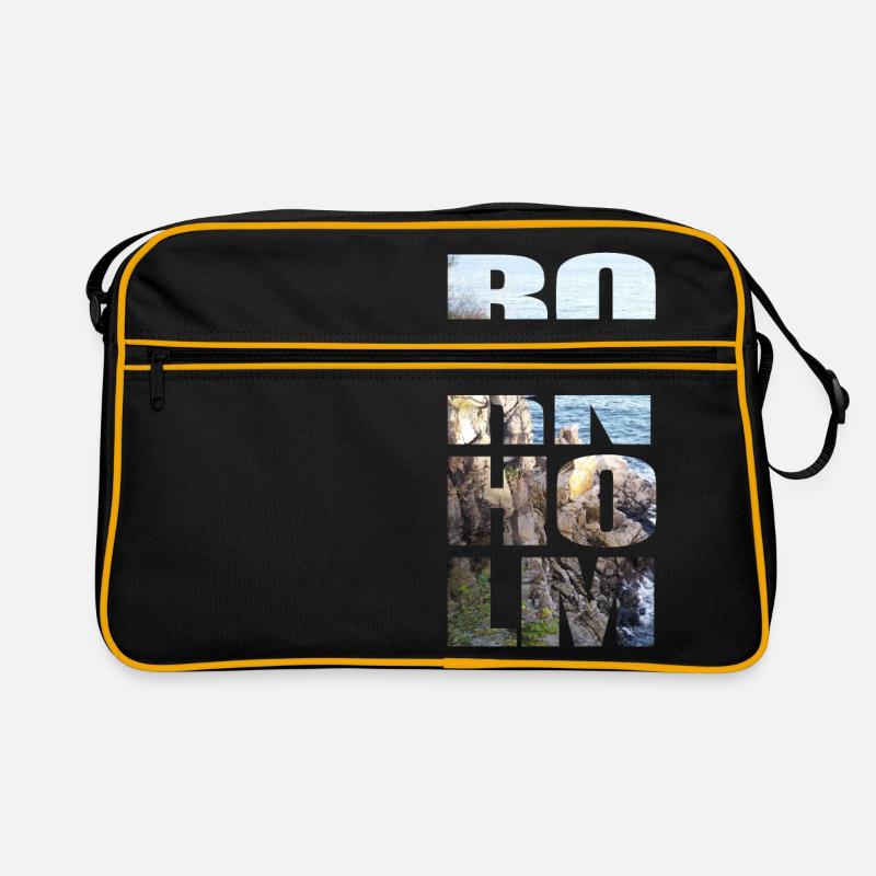 Bornholm Helligdomsklipperne - Retro Tasche - Schwarz/Gold