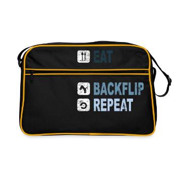 Mangez le sommeil Backflip Repeat - Sac Retro - noir/or - Devant