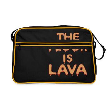 The floor is lava - Retro Bag - black/gold - Front