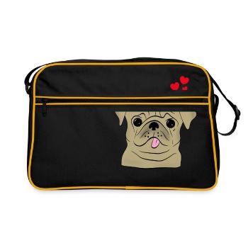 Pug - Pug - Retro Bag - black/gold - Front