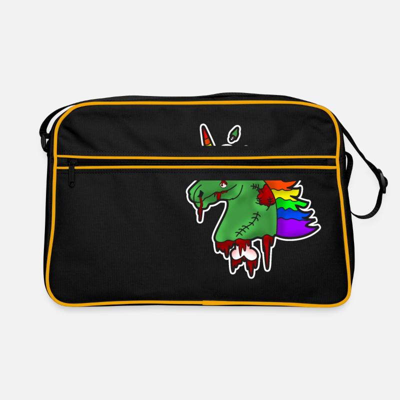Zombie Einhorn Retro Tasche