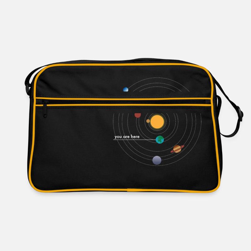 Sonnensystem Retro Tasche