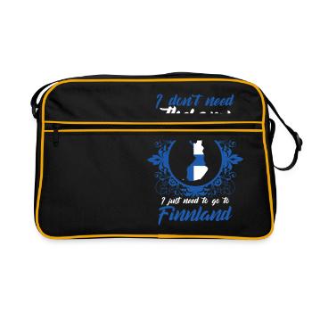 Traitement Finlande Helsinki Europe GEschenk - Sac Retro - noir/or - Devant