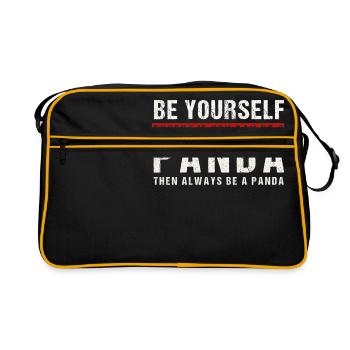 Soyez vous-même ou un panda - Sac Retro - noir/or - Devant