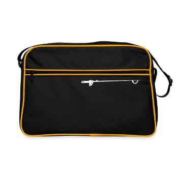Fencing Dägen Fechter Fechten - Retro Tasche - Schwarz/Gold - Vorne
