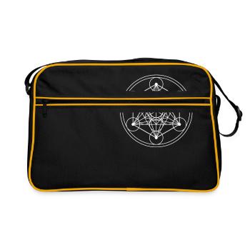 Géométrie sacrée du cube de Metatron - Sac Retro - noir/or - Devant