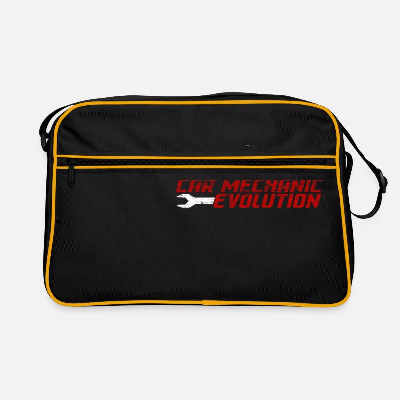 Auto-Mechaniker-Evolution - Retro Tasche - Schwarz/Gold