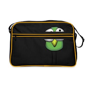 Oiseau drôle - Sac Retro - noir/or - Devant