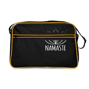 Namaste yoga perfect gift - Retro Bag - black/gold - Front