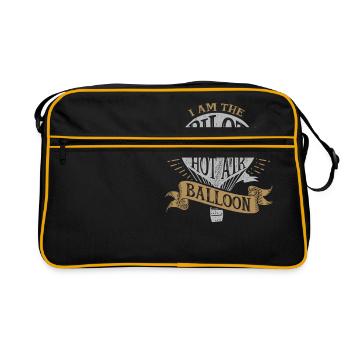 Je suis le pilote d'une montgolfière - Sac Retro - noir/or - Devant