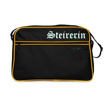 Steirerin avec cœur - Sac Retro - noir/or - Devant