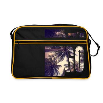 Lets Go To The Beach / Palmen / Let’s Go / Sun - Sac Retro - noir/or - Devant