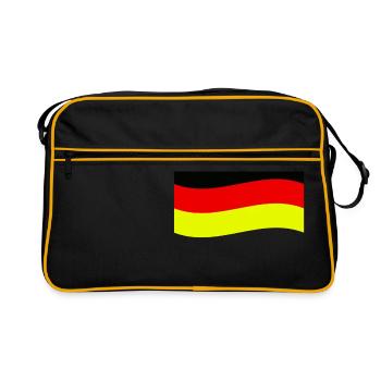 (German flag) - Retro Bag - black/gold - Front