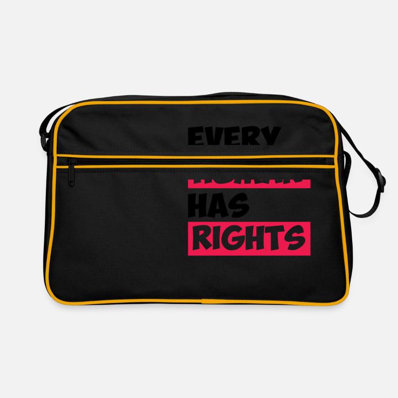Every Human has Rights, Birthday, Gift Retro Bag