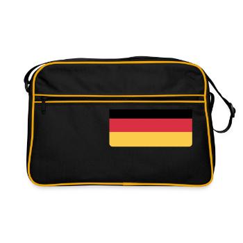 (German flag) - Retro Bag - black/gold - Front
