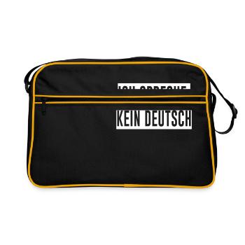Je ne parle pas allemand - Sac Retro - noir/or - Devant