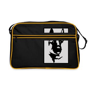 (Berger allemand) - Sac Retro - noir/or - Devant