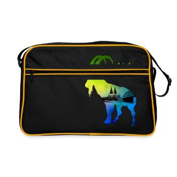 Cologne Cathedral Geißbock Hennes - Retro Bag - black/gold - Front