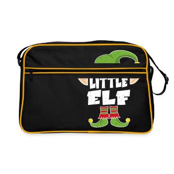 Costume de pyjama de Noël cadeau elfe pour enfants - Sac Retro - noir/or - Devant
