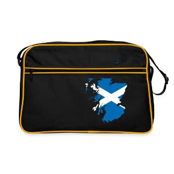 Map of Scotland with Scottish flag - Retro Bag - black/gold - Front