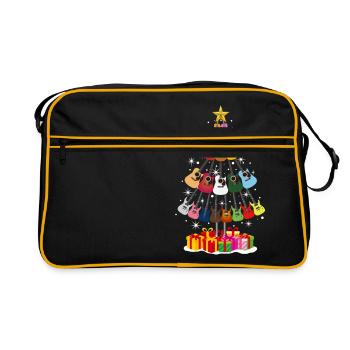 Guitar Christmas Tree - Retro Tasche - Schwarz/Gold - Vorne