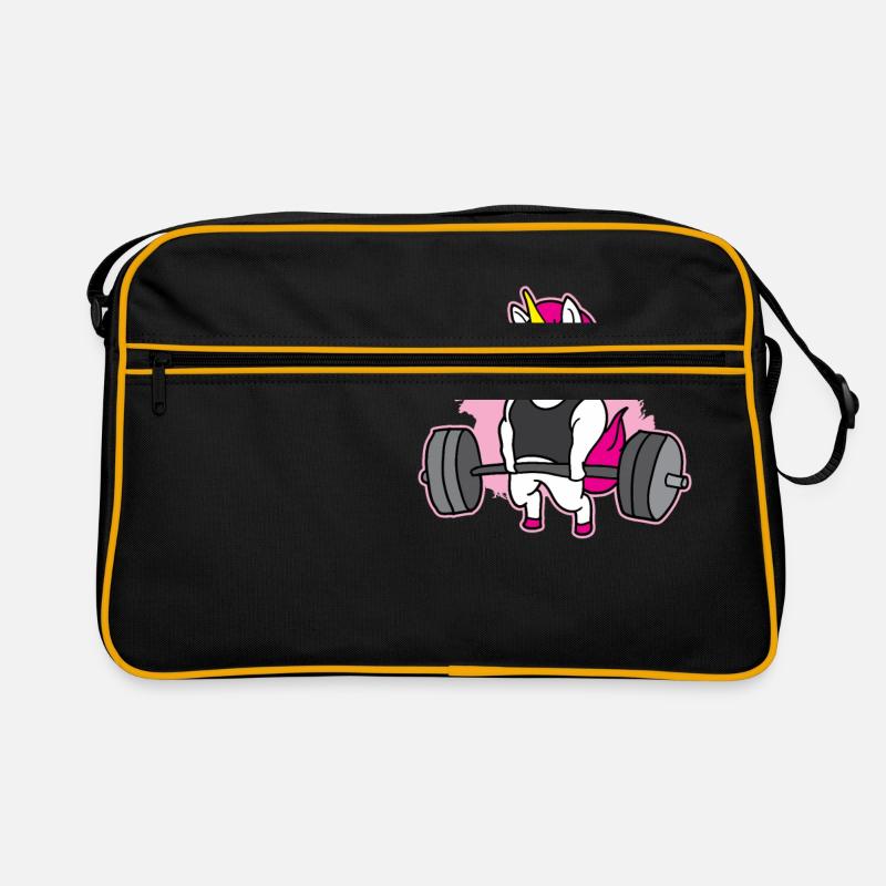 Starkes Einhorn Retro Tasche