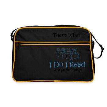 Bücher - Retro Tasche - Schwarz/Gold - Vorne