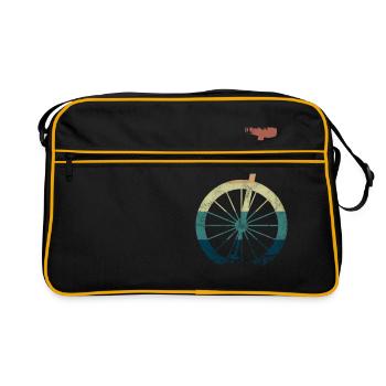 Monocycle conducteur Artist Hochrad artiste cadeau - Sac Retro - noir/or - Devant