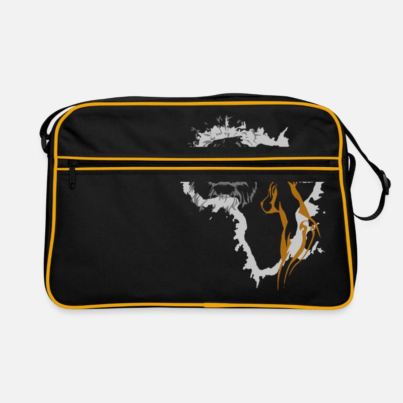 Rhodesian Ridgeback Lion Africa Lover RR - Retro Bag - black/gold